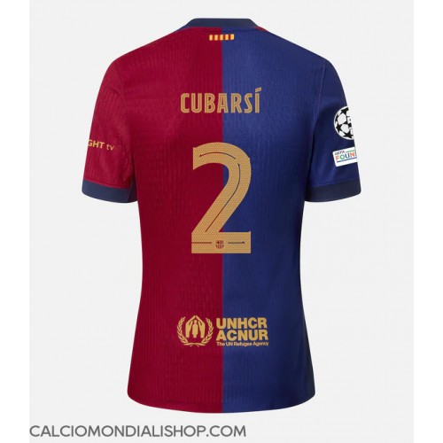 Maglie da calcio Barcelona Pau Cubarsi #2 Prima Maglia 2024-25 Manica Corta